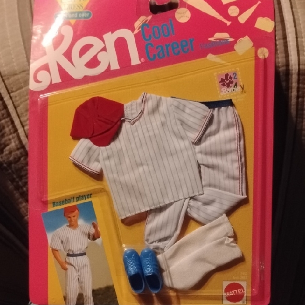 Mattel Ken Baseball Uniform Set with Red Cap